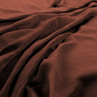 Sold by the meter. 100% linen. Colour Chestnut Mare