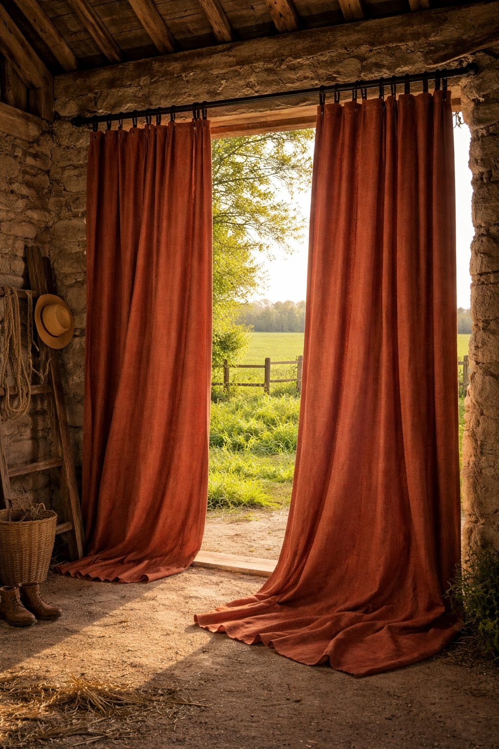 Curtains  - Luxury Linen - Ready Made. W 155 cm x L 200 cm