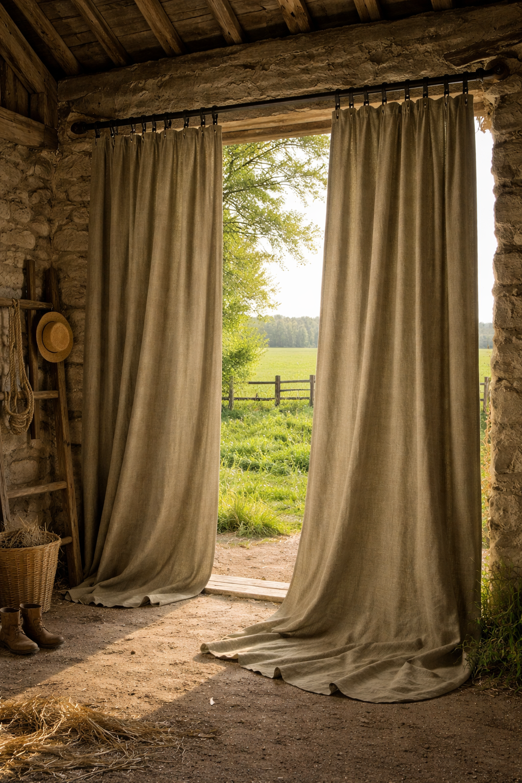 Curtains  - Luxury Linen - Ready Made. W 155 cm x L 200 cm