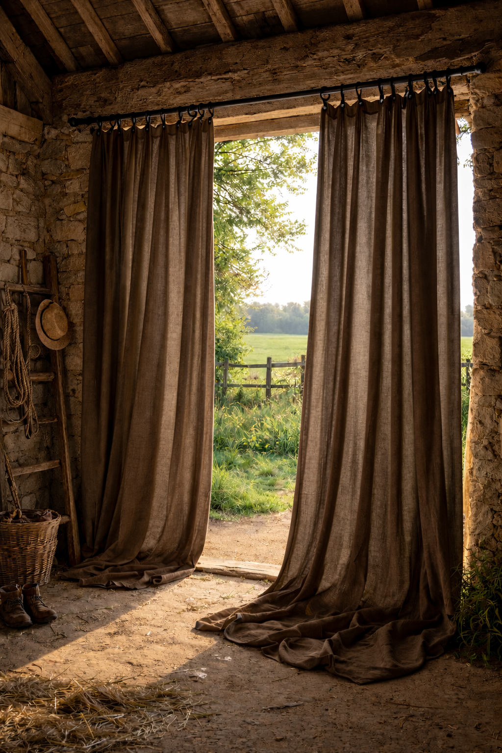 Curtains  - Luxury Linen - Ready Made. W 155 cm x L 200 cm