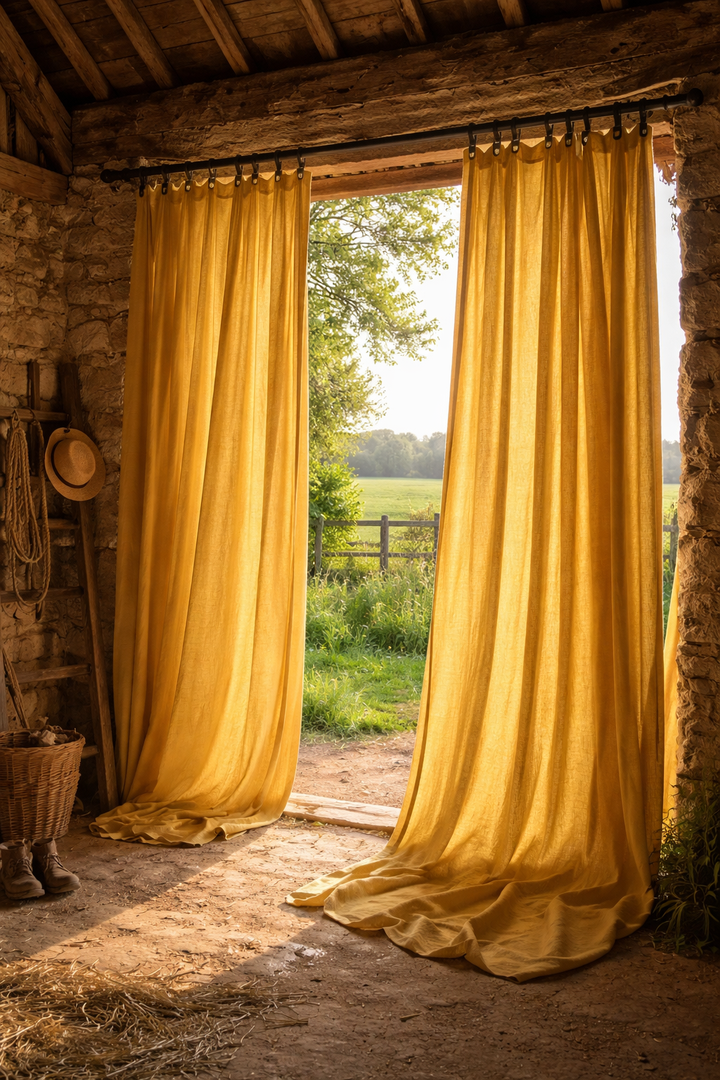 Curtains  - Luxury Linen - Ready Made. W 155 cm x L 200 cm
