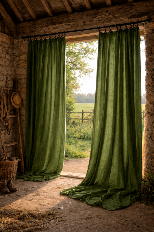 Curtains  - Luxury Linen - Ready Made. W 155 cm x L 200 cm